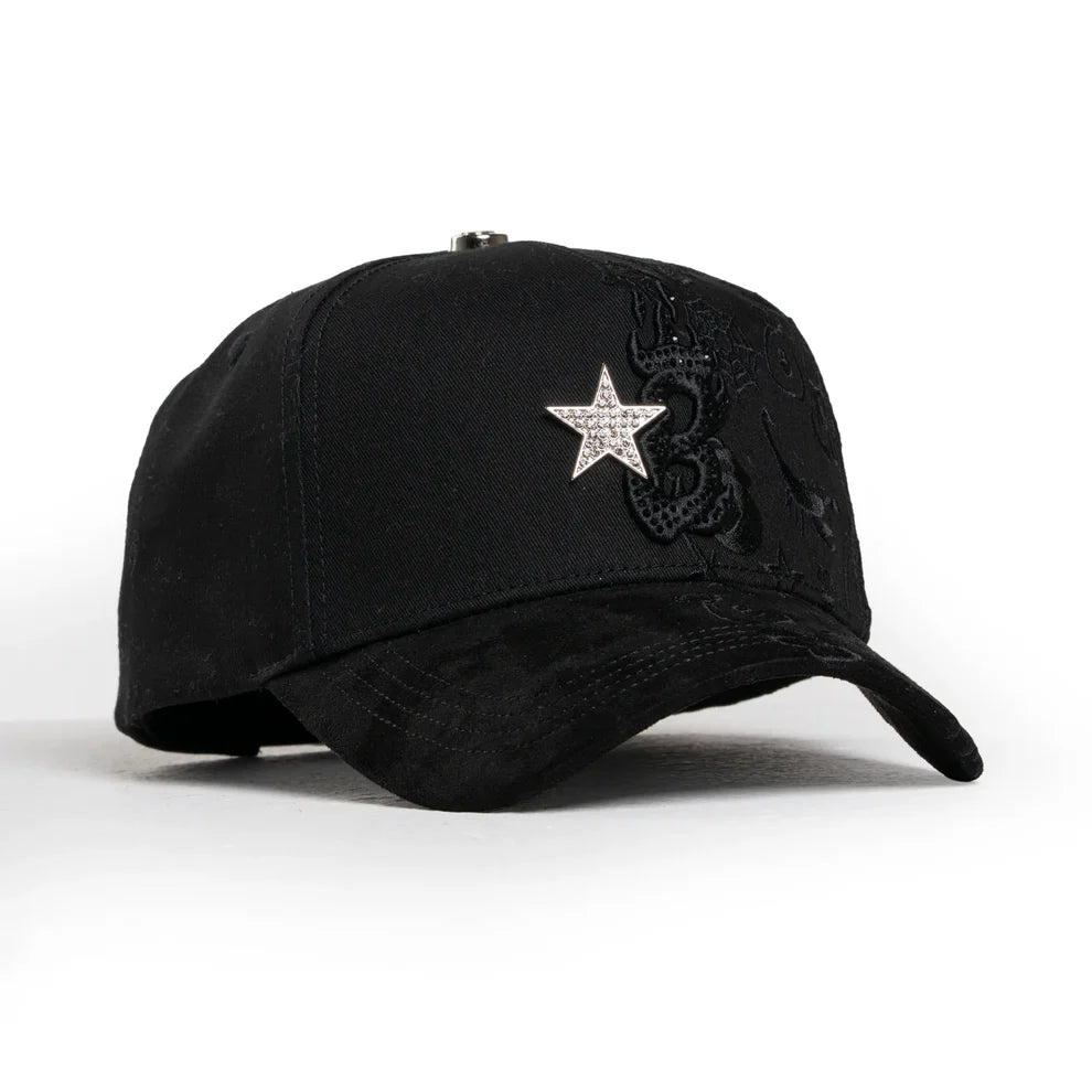 pin y bordado con piedras de la gorra b star graffiti barbas hats