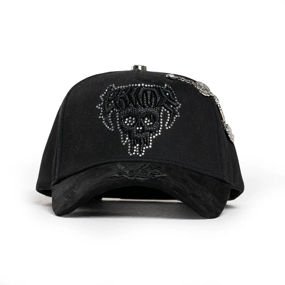vista frontal gorra crime de barbas hats bordado 3d