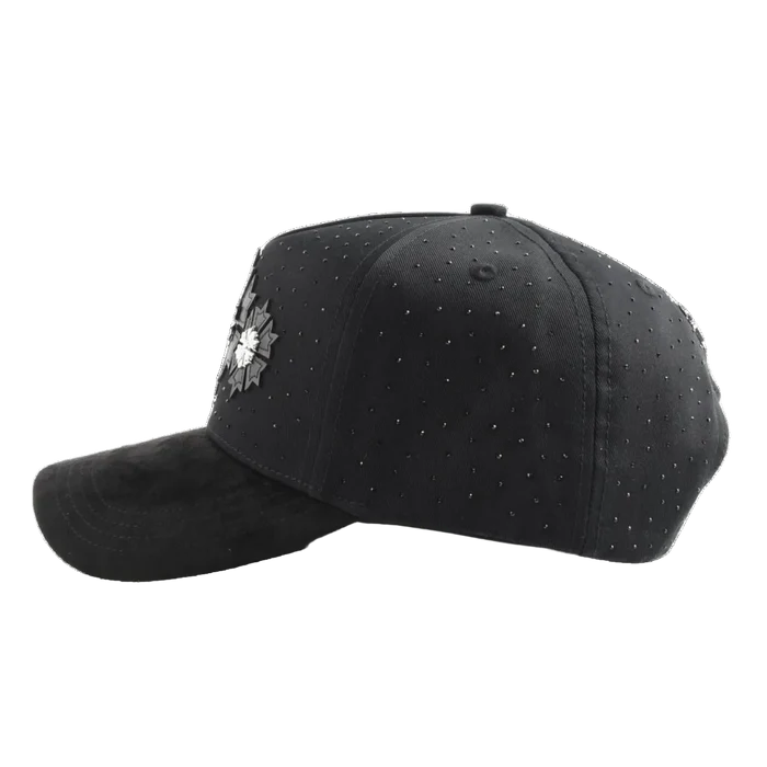 Vista lateral izquierda con piedras en negro snowflakes