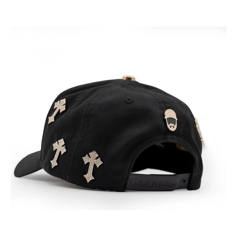 vista trasera con pin personalizado b chrome gold 